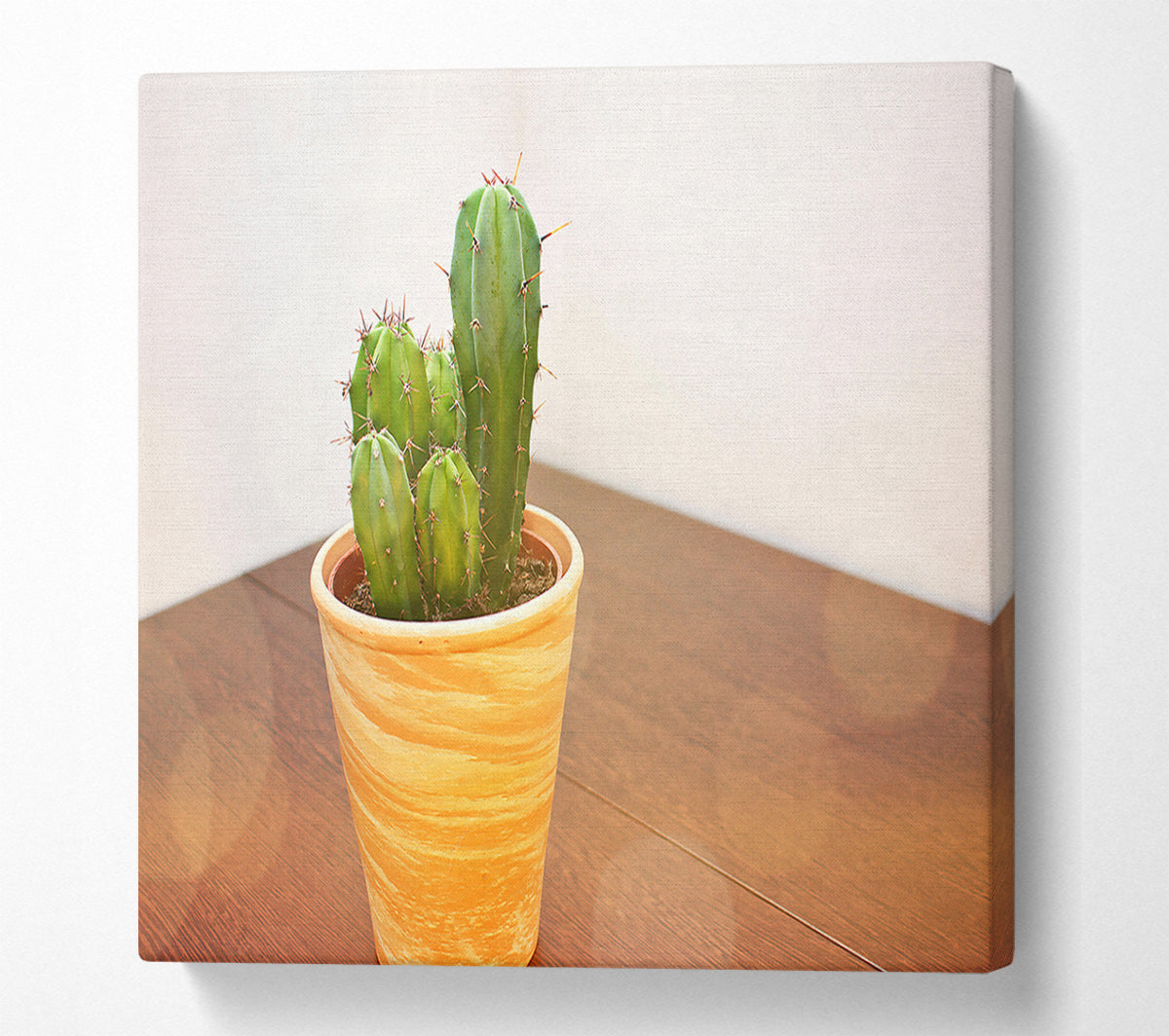 Terracotta Cactus Cluster Canvas Wall Art
