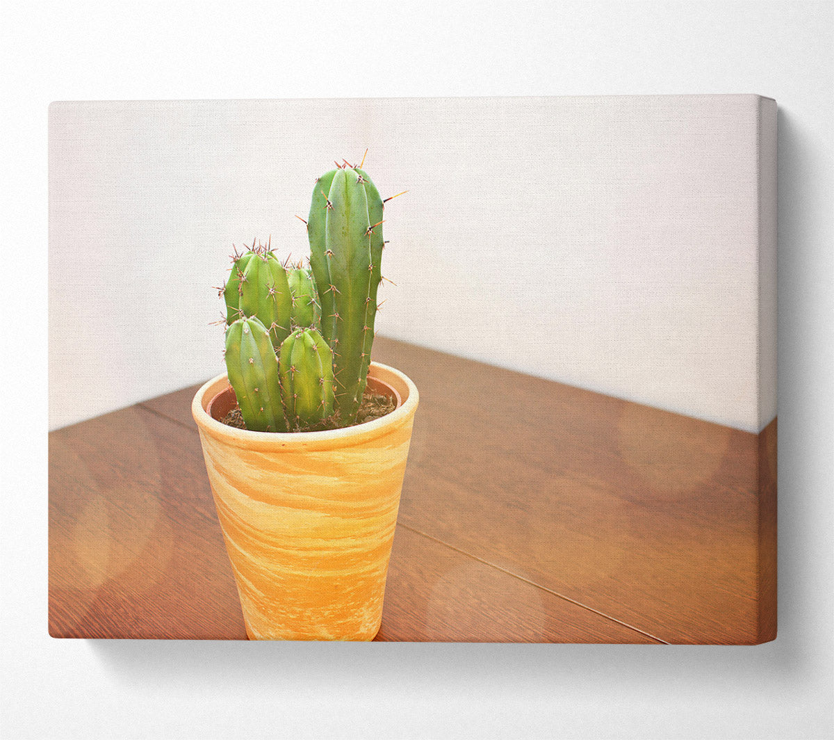 Terracotta Cactus Cluster Canvas Wall Art