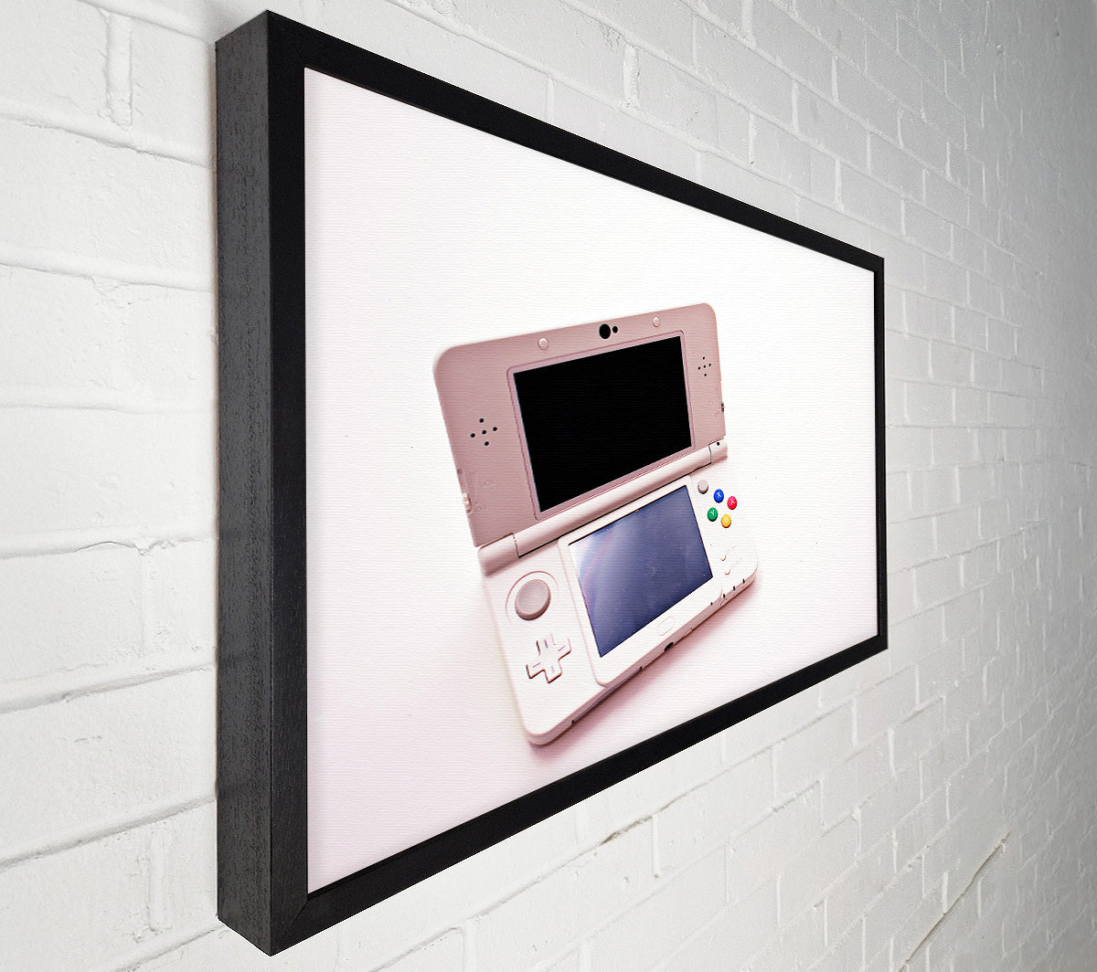 White Console Dreaming Canvas Wall Art
