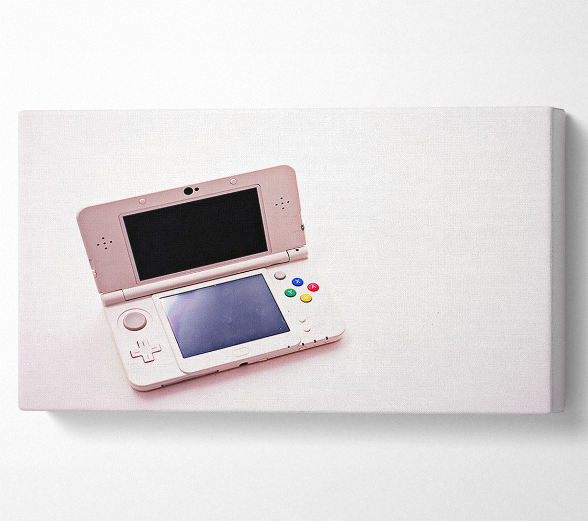 White Console Dreaming Canvas Wall Art