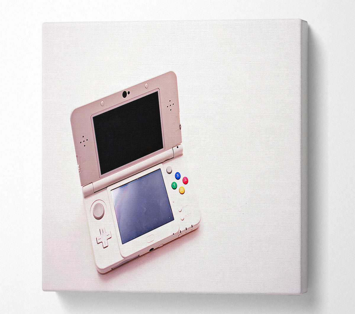 White Console Dreaming Canvas Wall Art