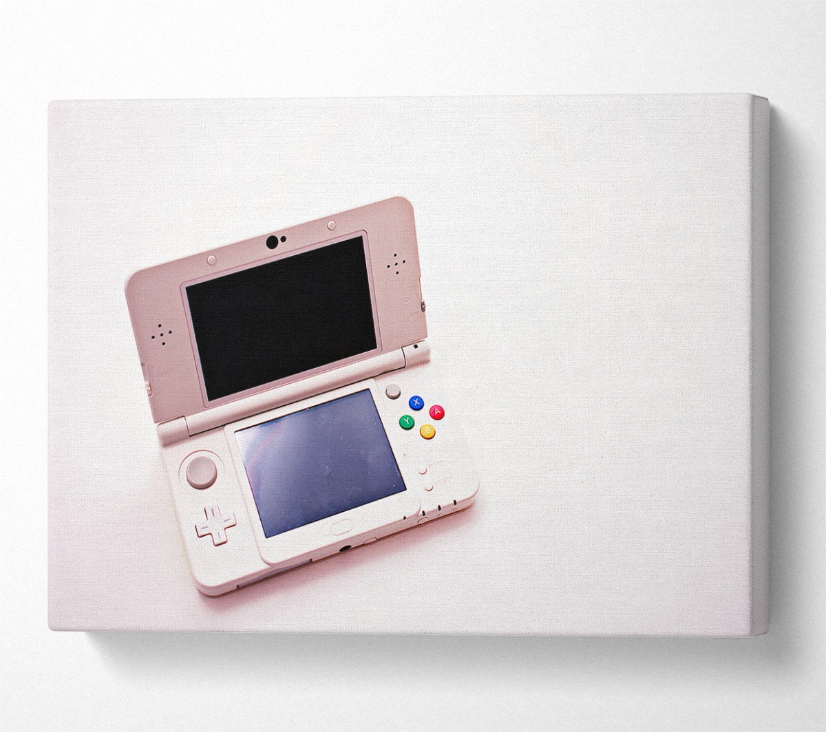 White Console Dreaming Canvas Wall Art