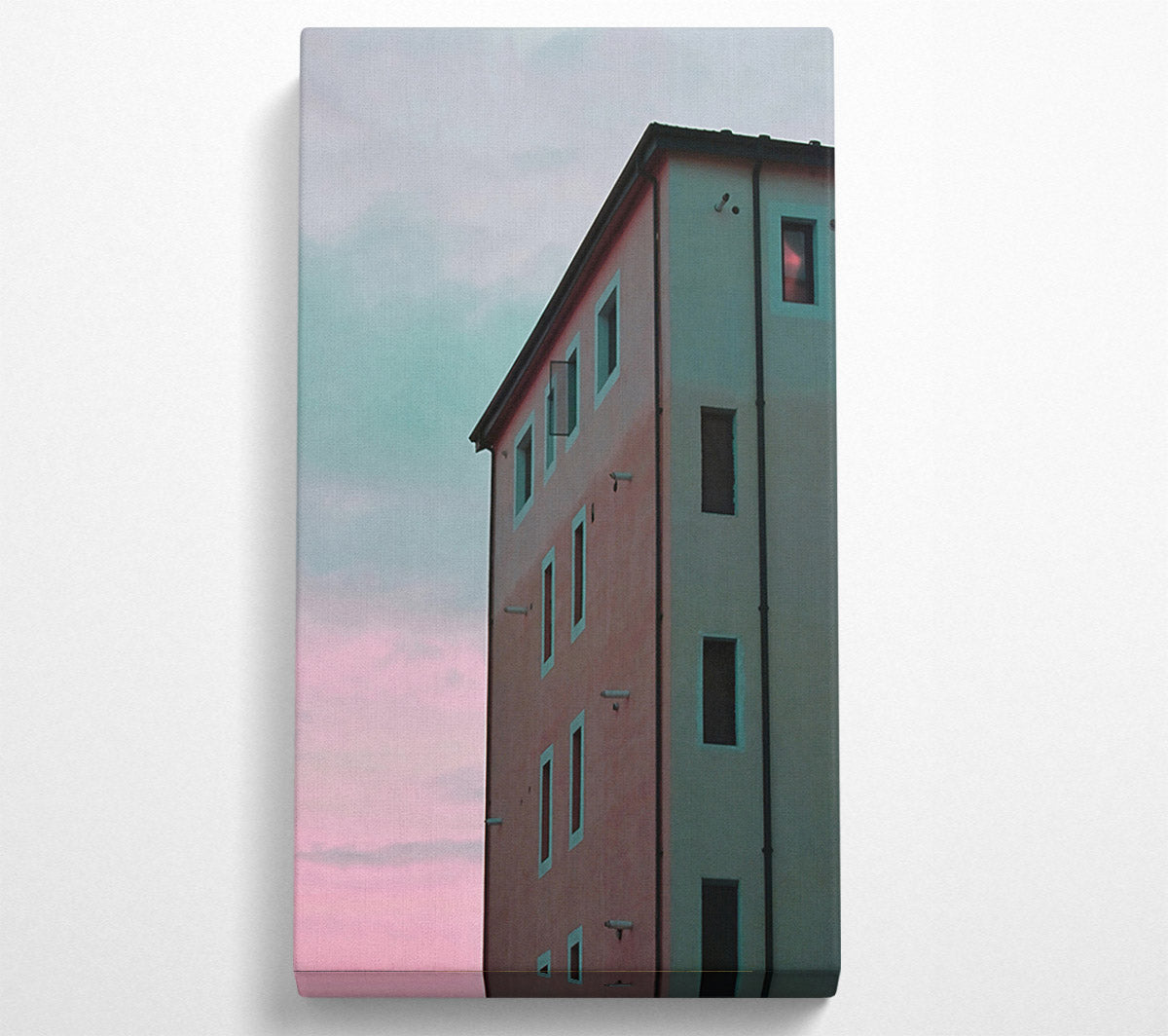 Pink Dusk Windows Canvas Wall Art