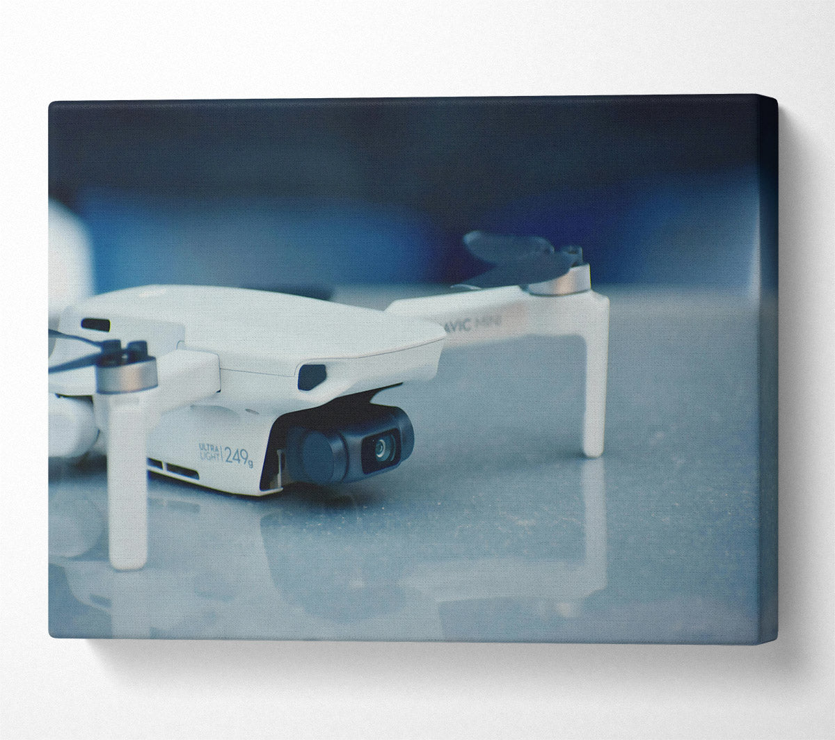 White Drone Perspective Canvas Wall Art