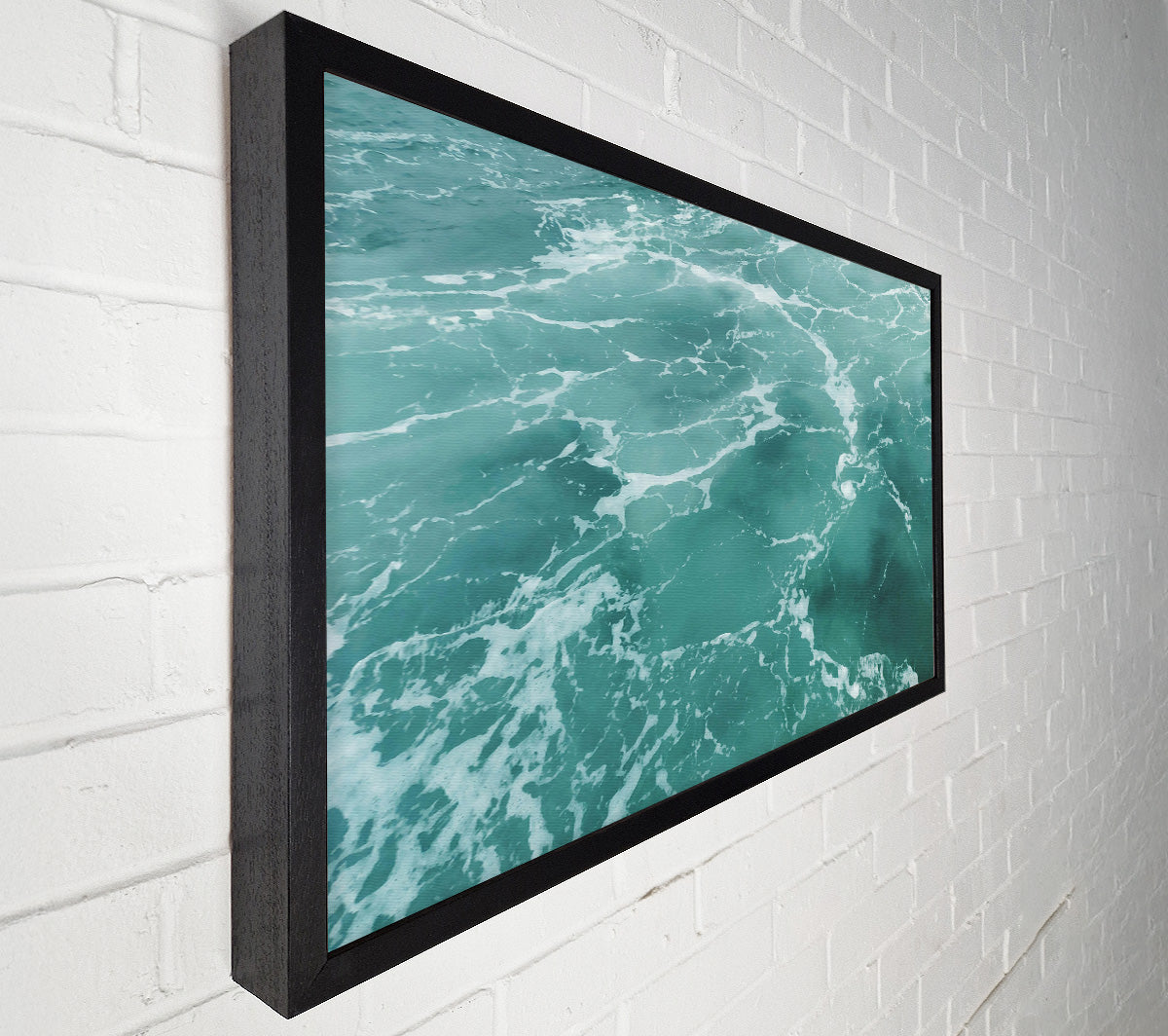Turquoise Ocean Foam Canvas Wall Art