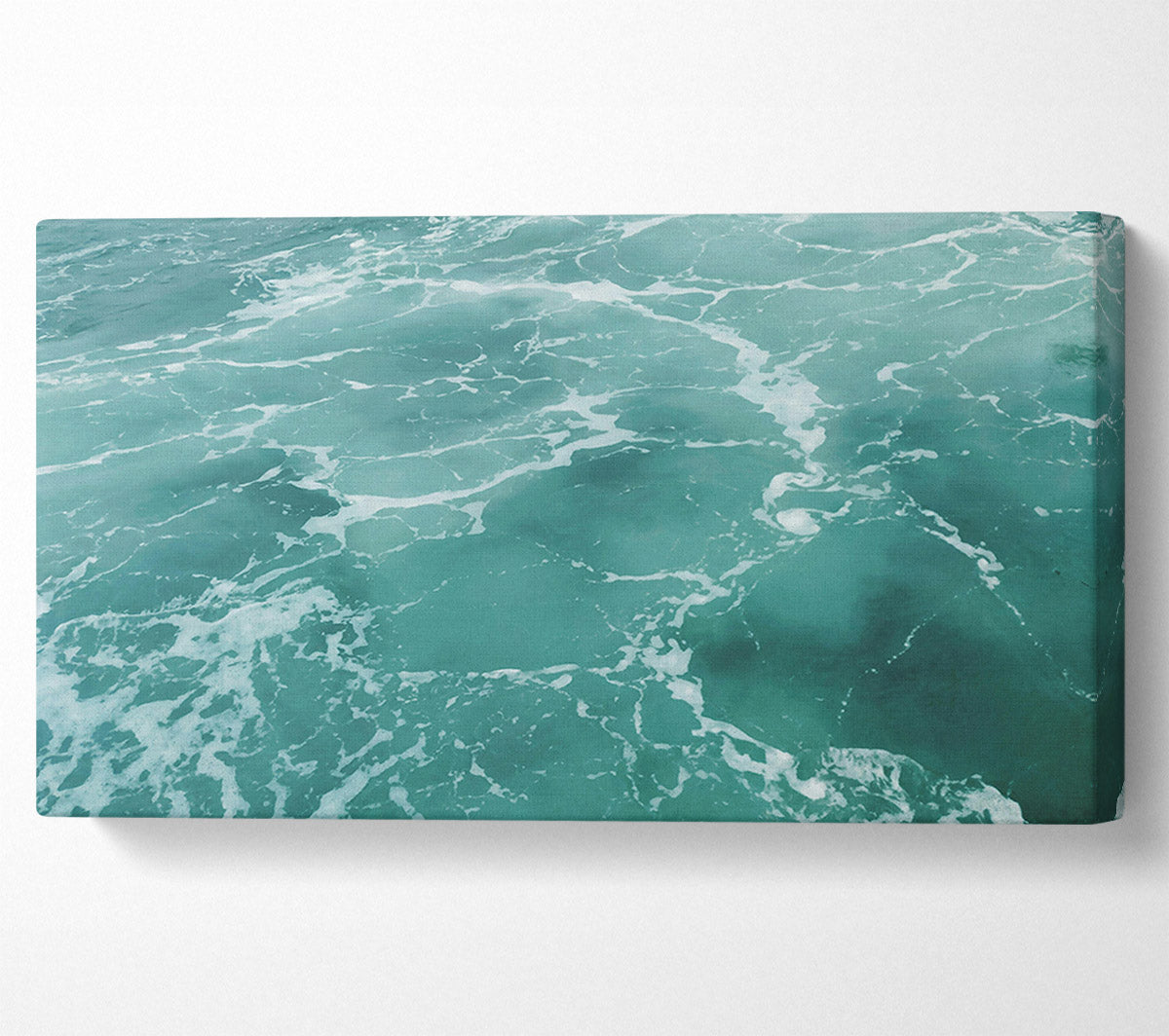 Turquoise Ocean Foam Canvas Wall Art