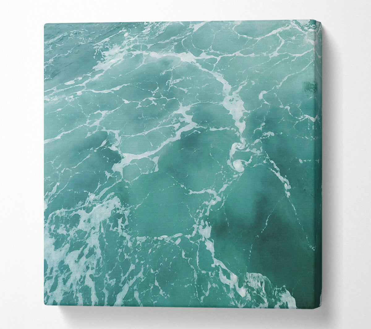 Turquoise Ocean Foam Canvas Wall Art