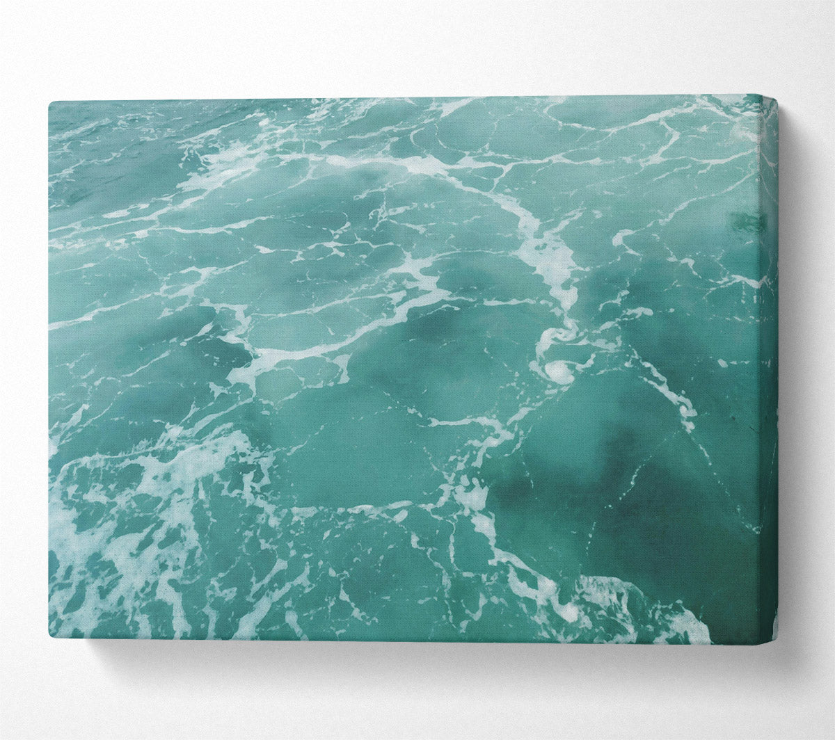 Turquoise Ocean Foam Canvas Wall Art
