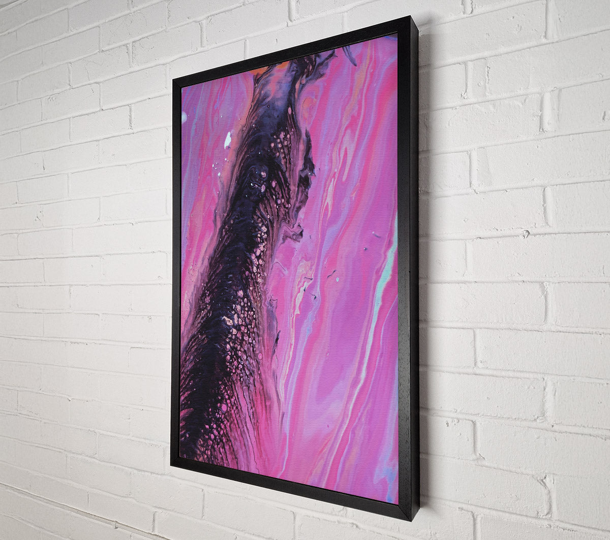 Pink Galactic Flow Canvas Wall Art
