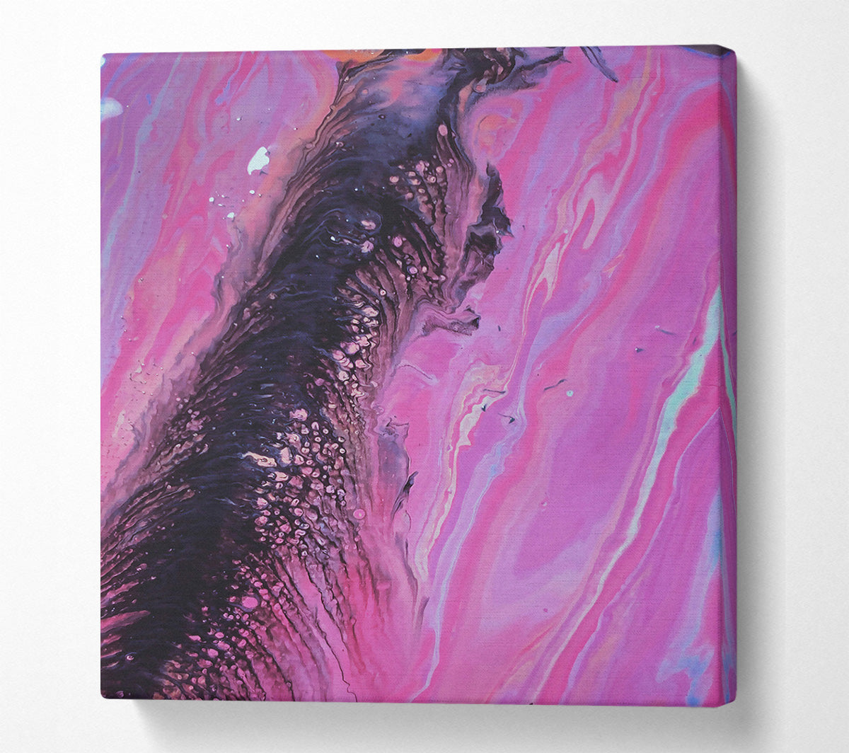 Pink Galactic Flow Canvas Wall Art