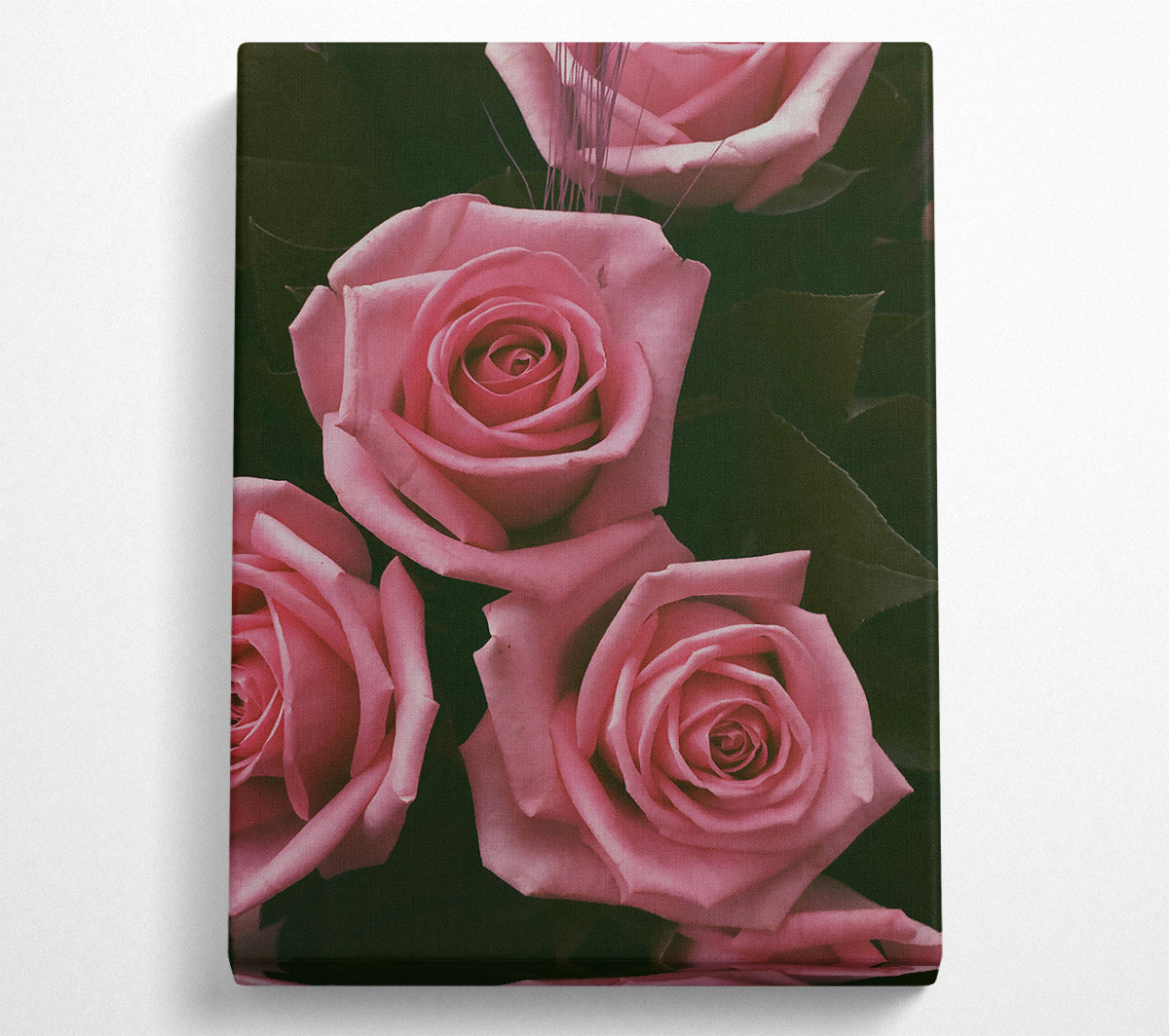 Pink Rose Bouquet Canvas Wall Art