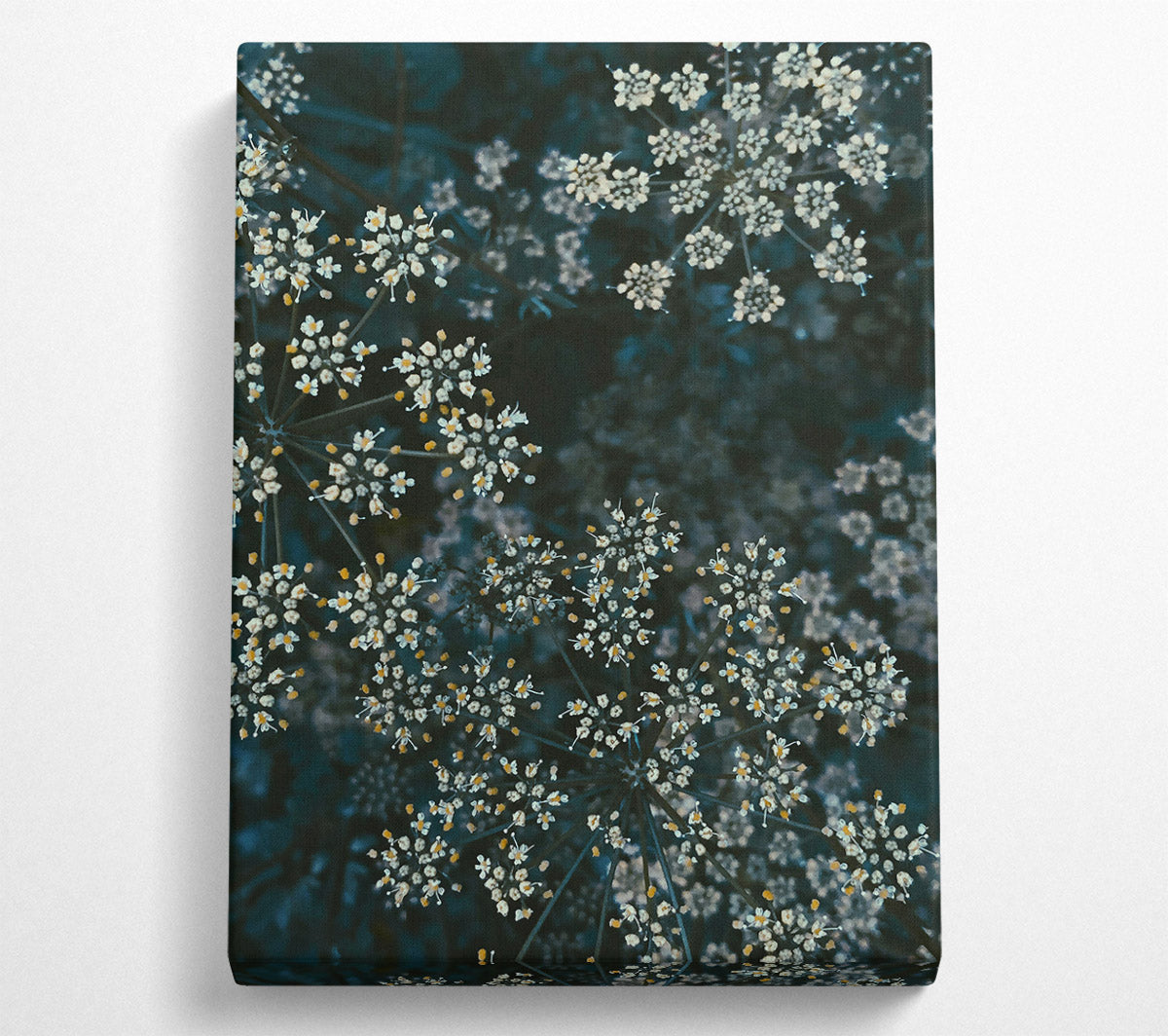 Teal Floral Bloom Canvas Wall Art