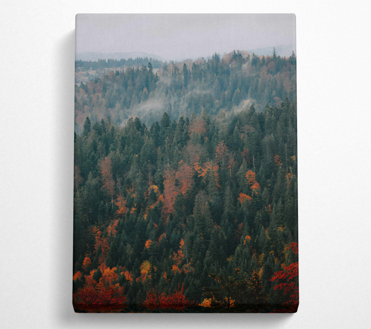 Red And Green Mist Canvas Wall Art