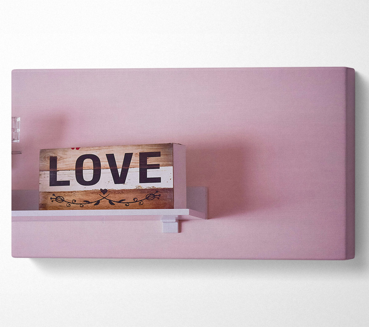 Pink Love Sign Canvas Wall Art