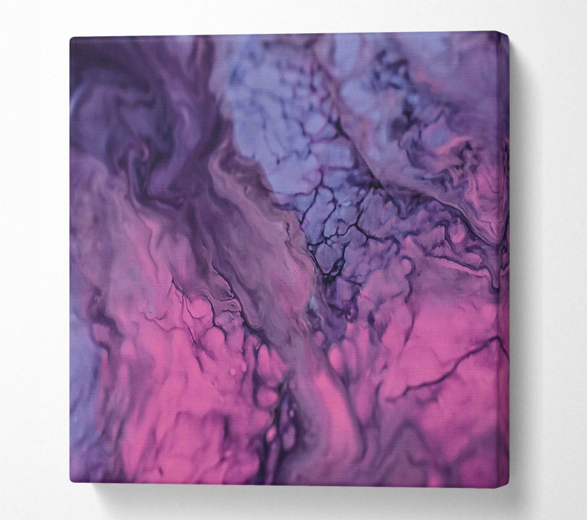 Pink And Purple Swirls Canvas Wall Art