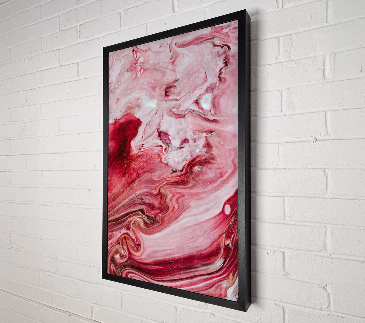 Crimson Swirls Of Love Canvas Art