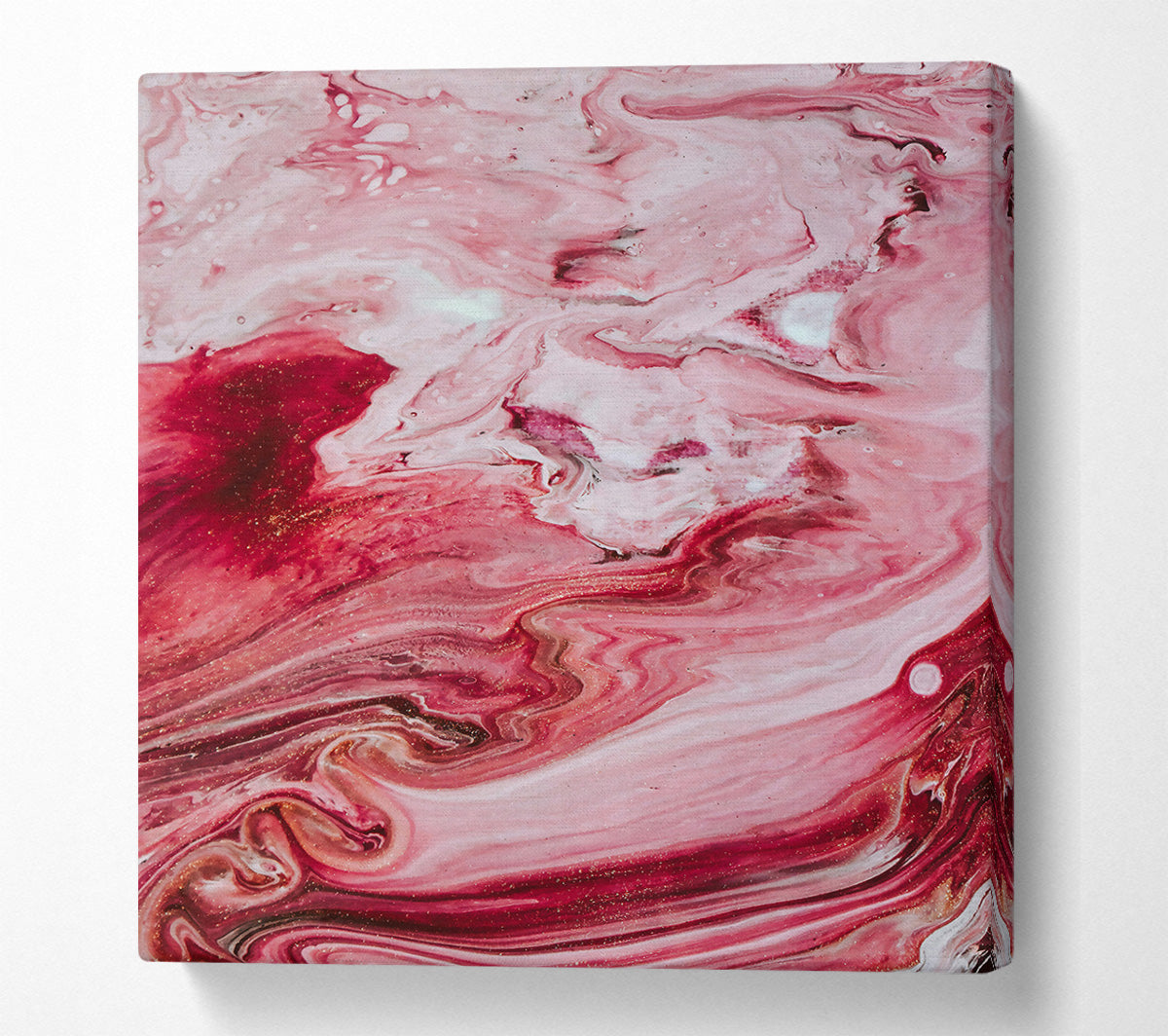 Crimson Swirls Of Love Canvas Art