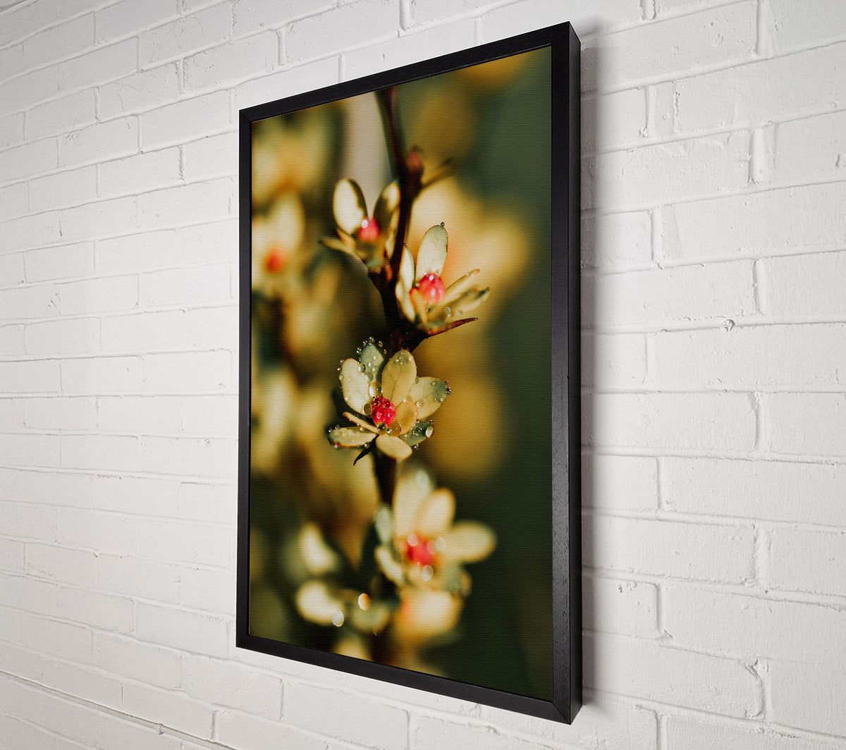 Yellow Dewy Bloom Canvas Wall Art