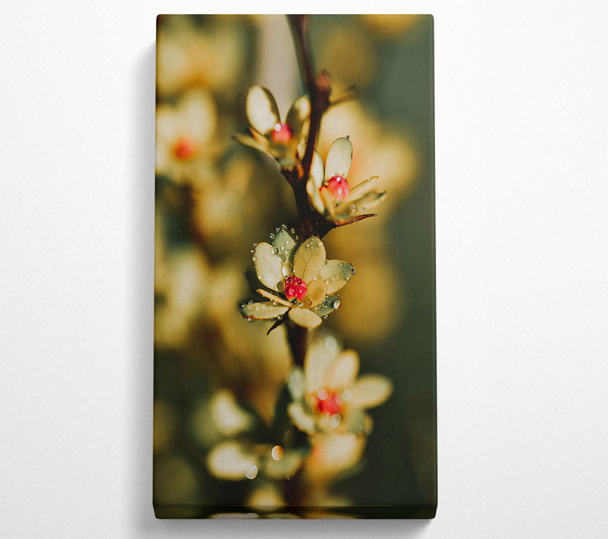 Yellow Dewy Bloom Canvas Wall Art