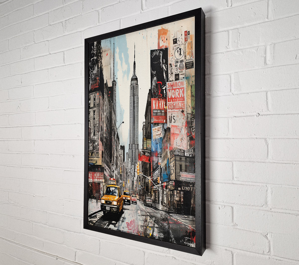 New York Times Square Sketch Canvas Art