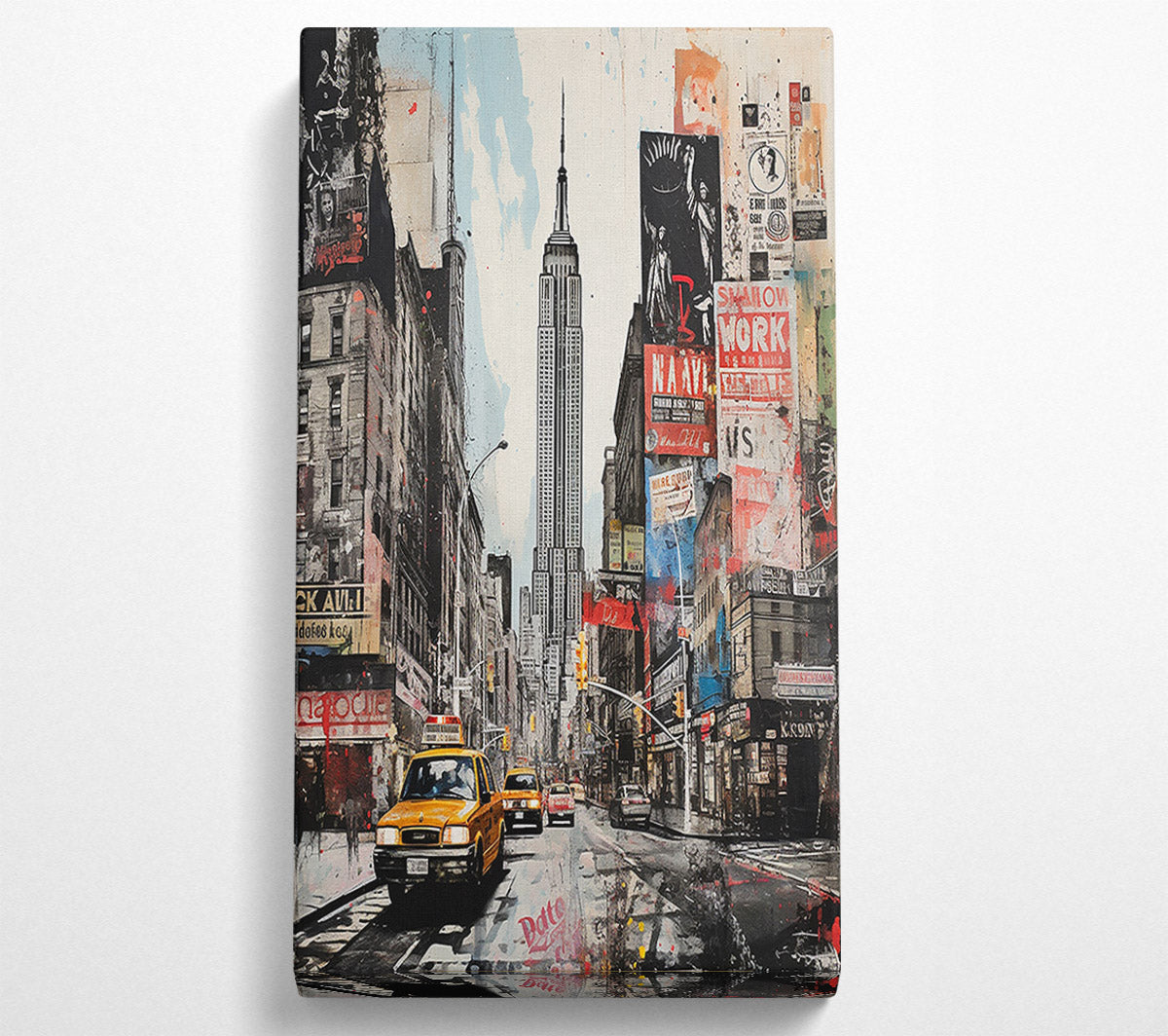 New York Times Square Sketch Canvas Art