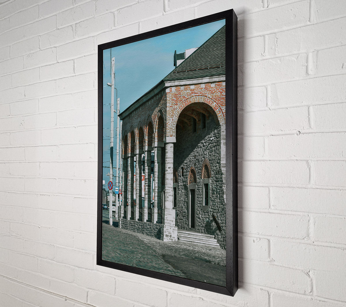 Red Brick Arched Entrance Canvas Wall Art