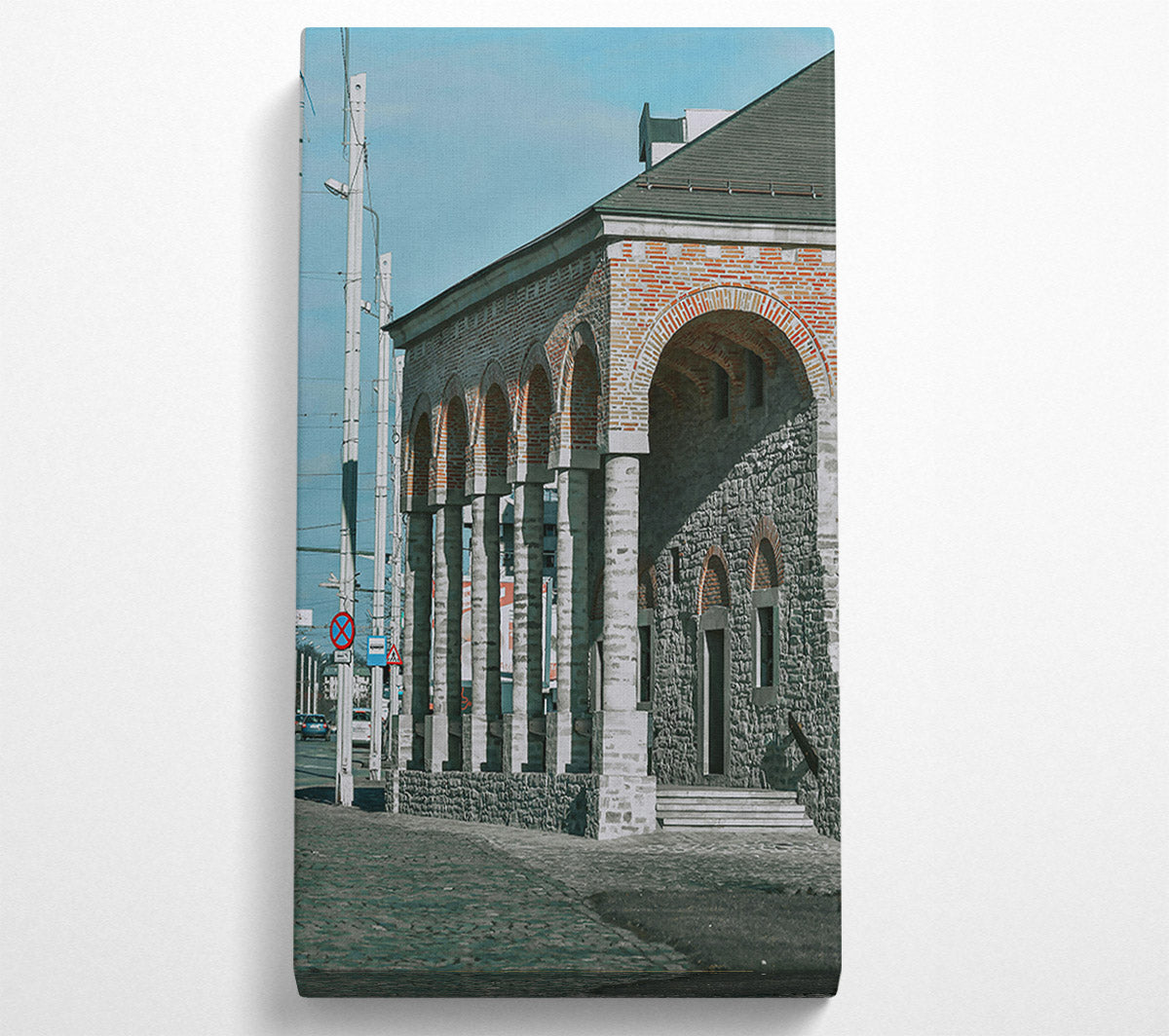 Red Brick Arched Entrance Canvas Wall Art