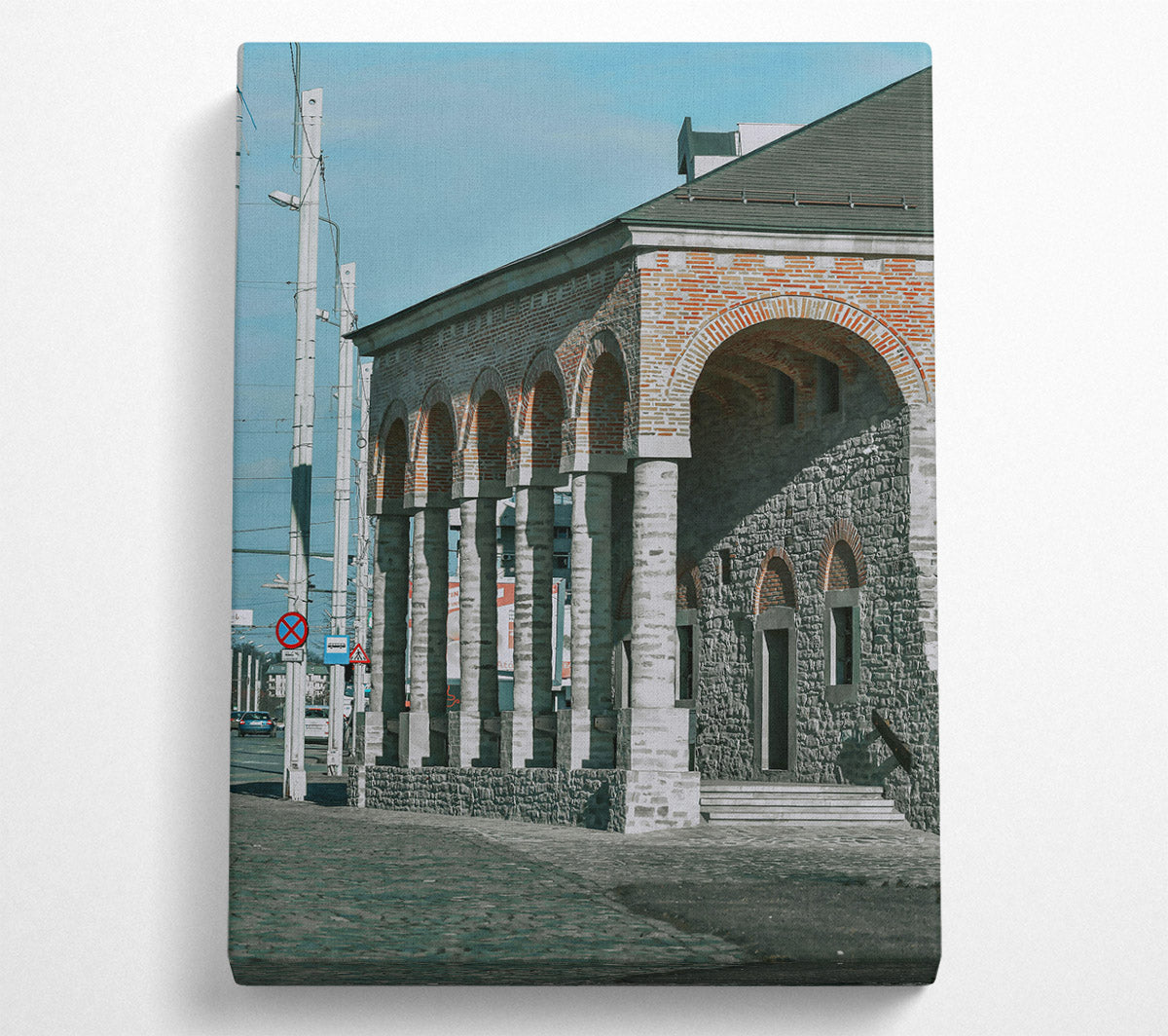 Red Brick Arched Entrance Canvas Wall Art