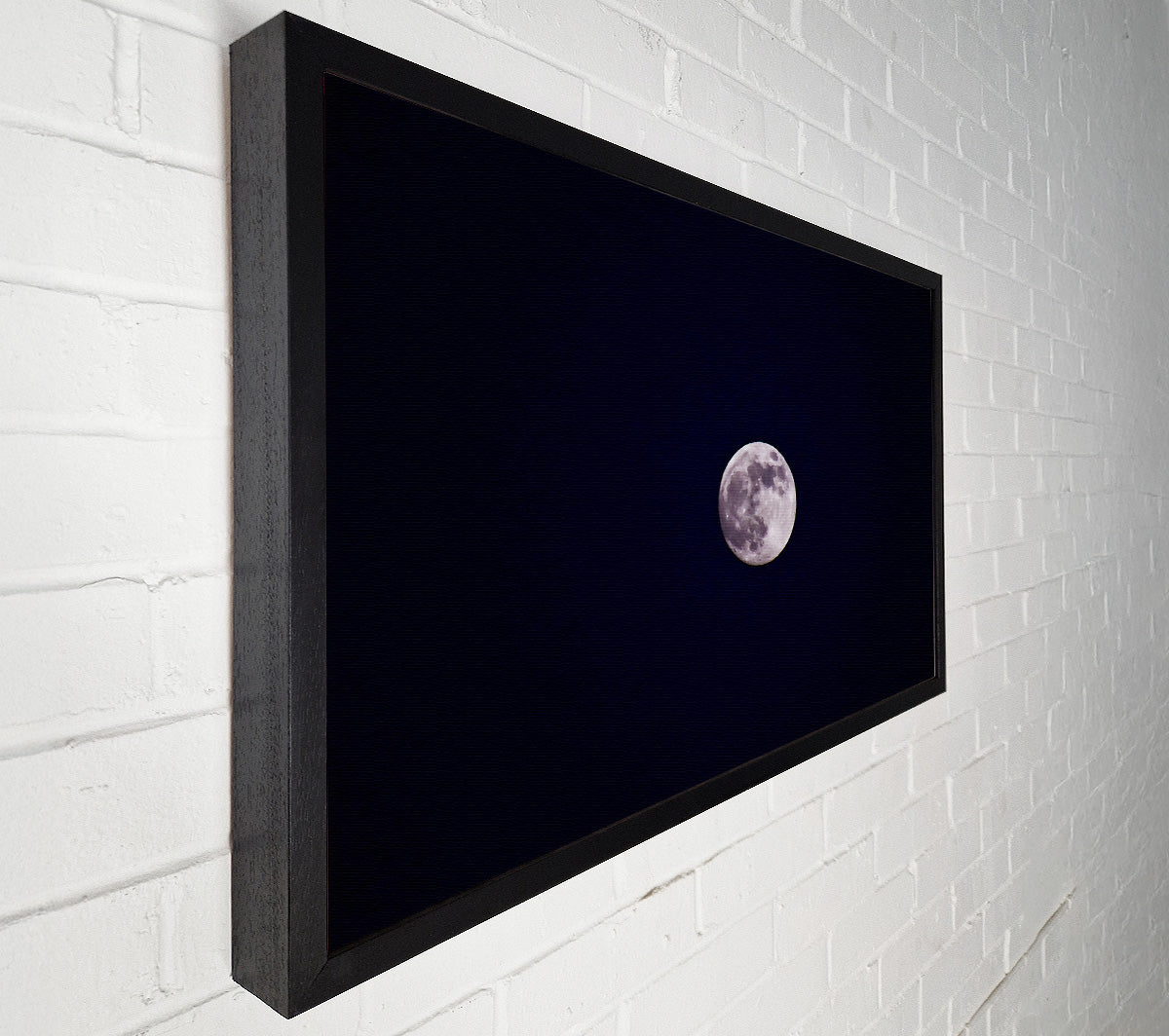 Silver Moon In Darkness Canvas Wall Art