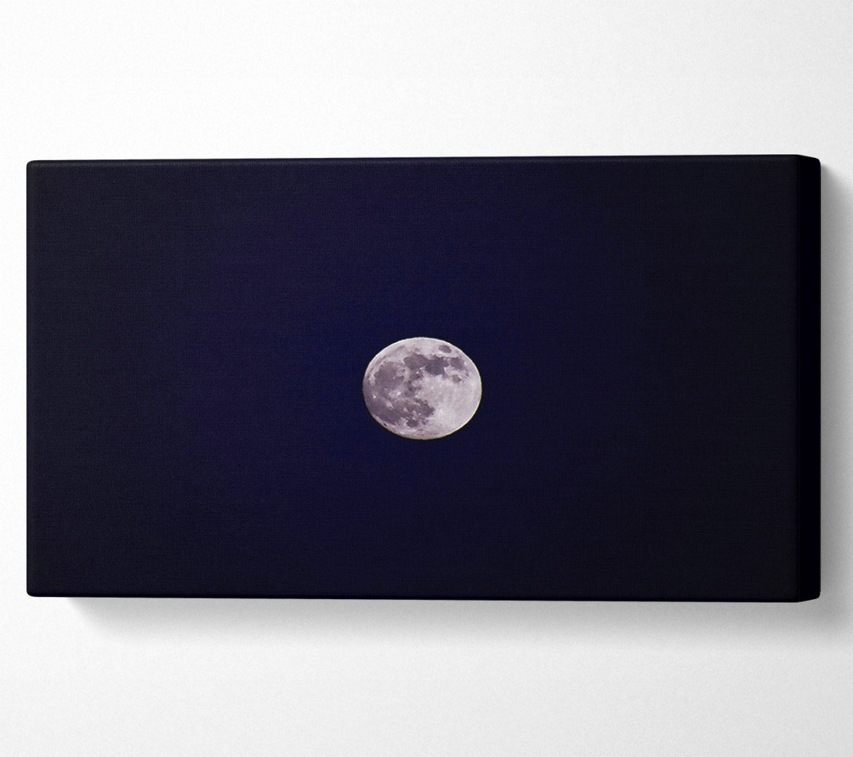 Silver Moon In Darkness Canvas Wall Art