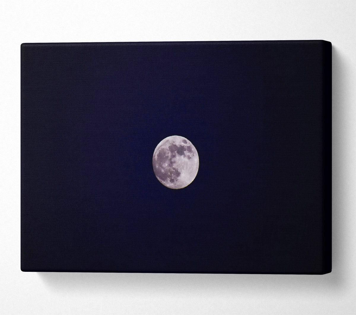 Silver Moon In Darkness Canvas Wall Art