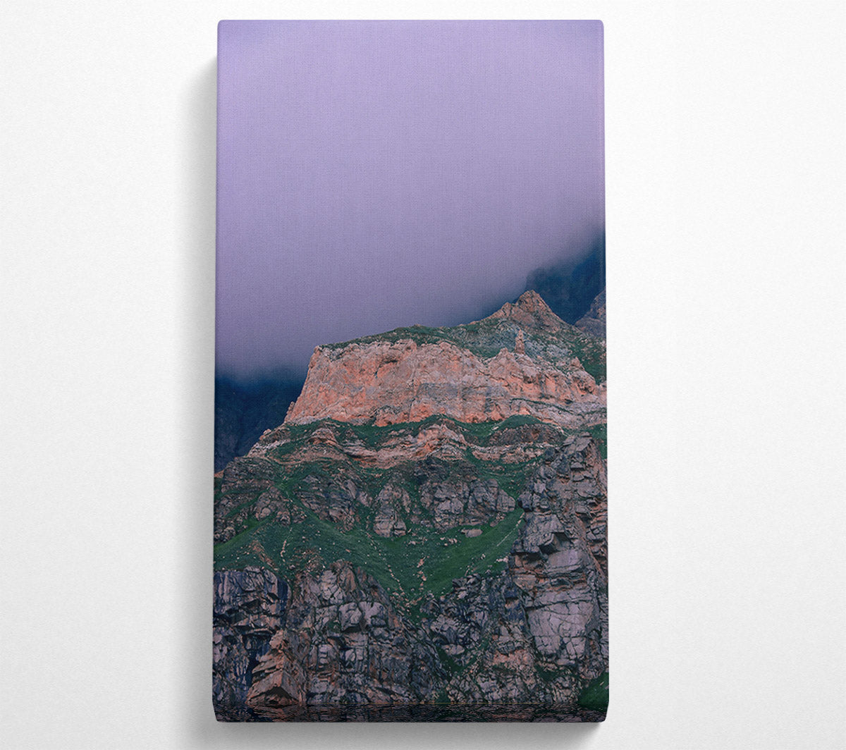 Purple Peaks And Fog Canvas Wall Art