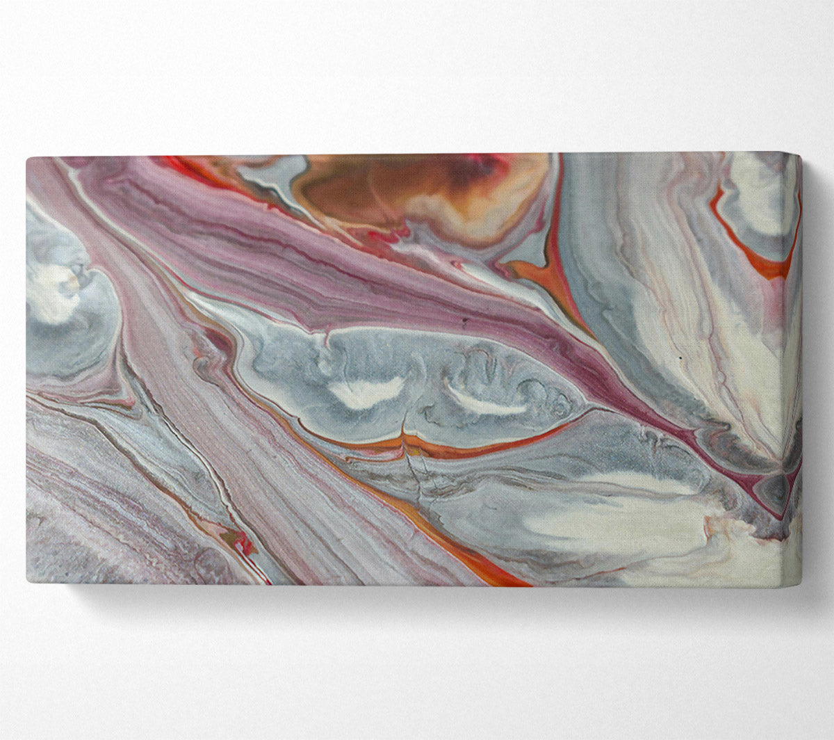 Silver Swirling Streams Canvas Wall Art