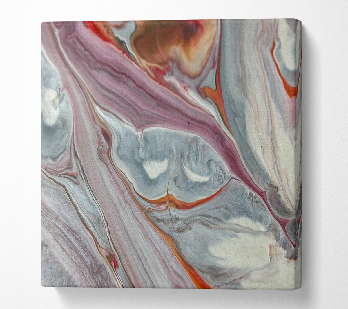 Silver Swirling Streams Canvas Wall Art