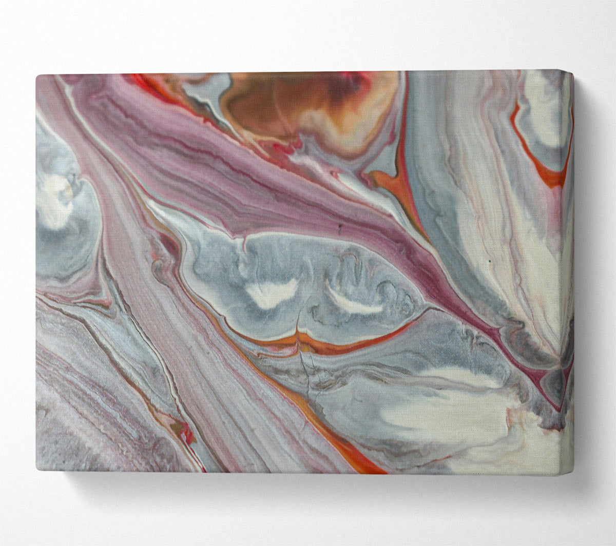 Silver Swirling Streams Canvas Wall Art