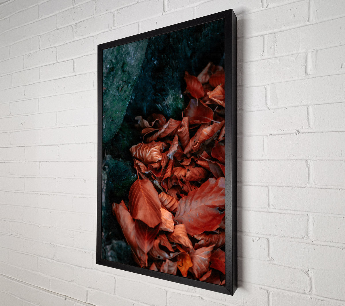 Rust-Colored Autumn Leaves Canvas Wall Art