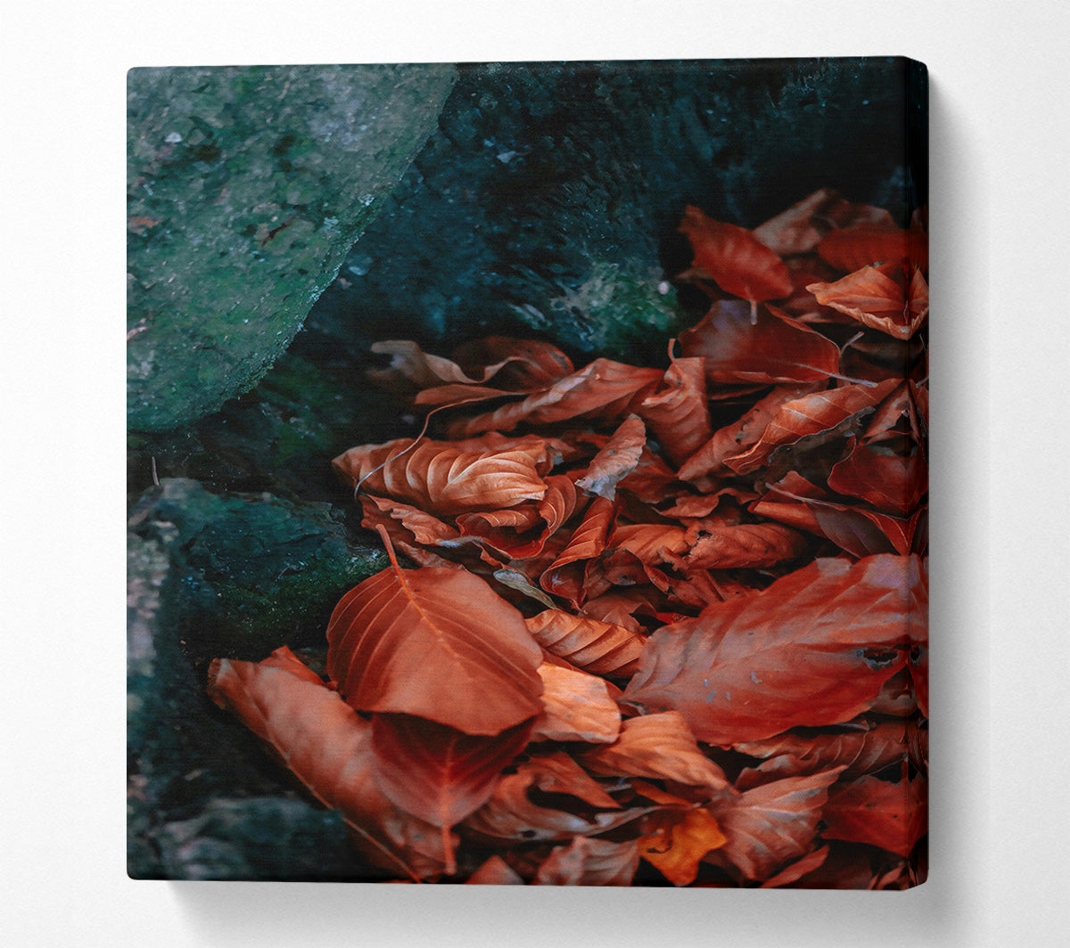 Rust-Colored Autumn Leaves Canvas Wall Art