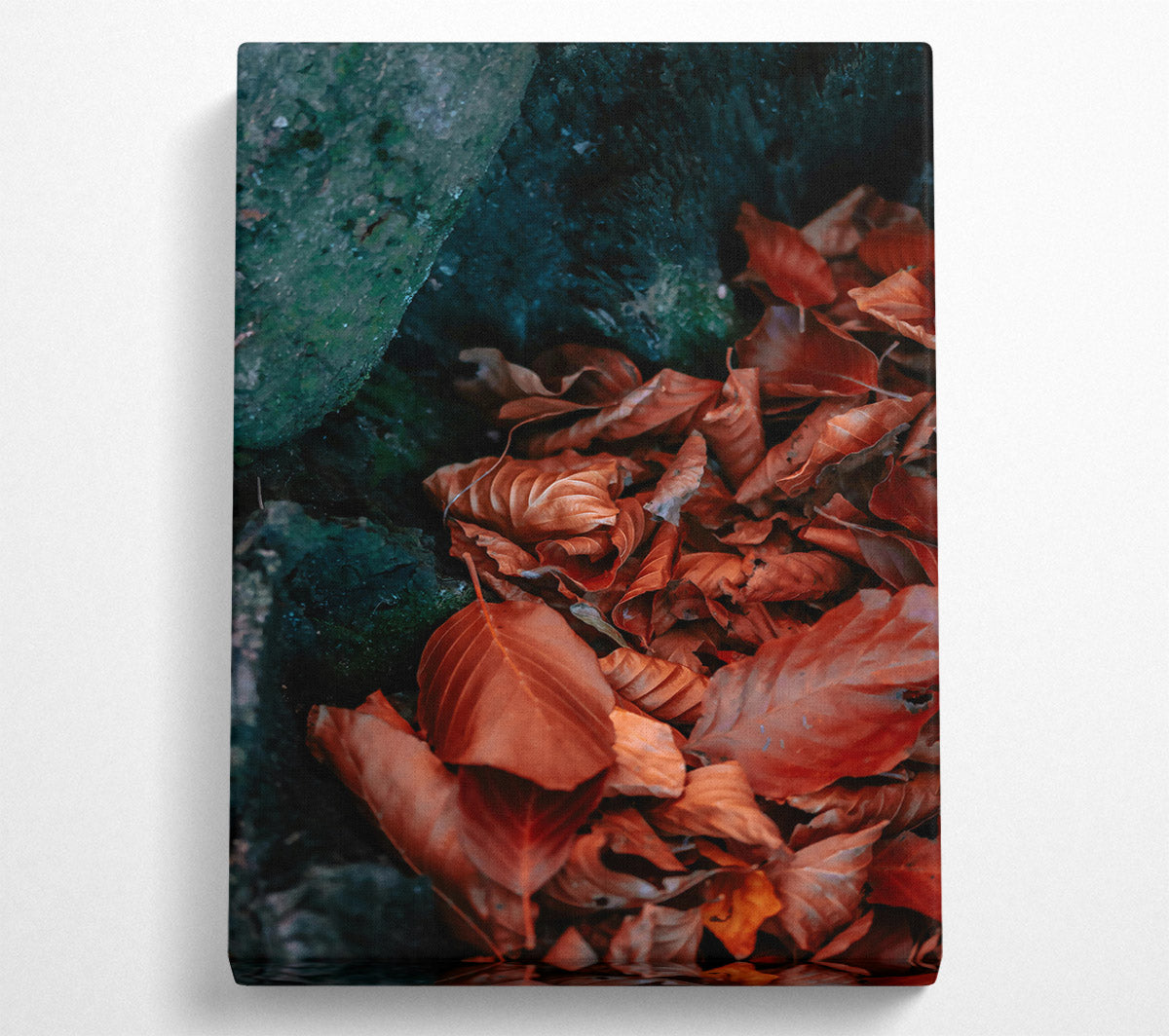 Rust-Colored Autumn Leaves Canvas Wall Art