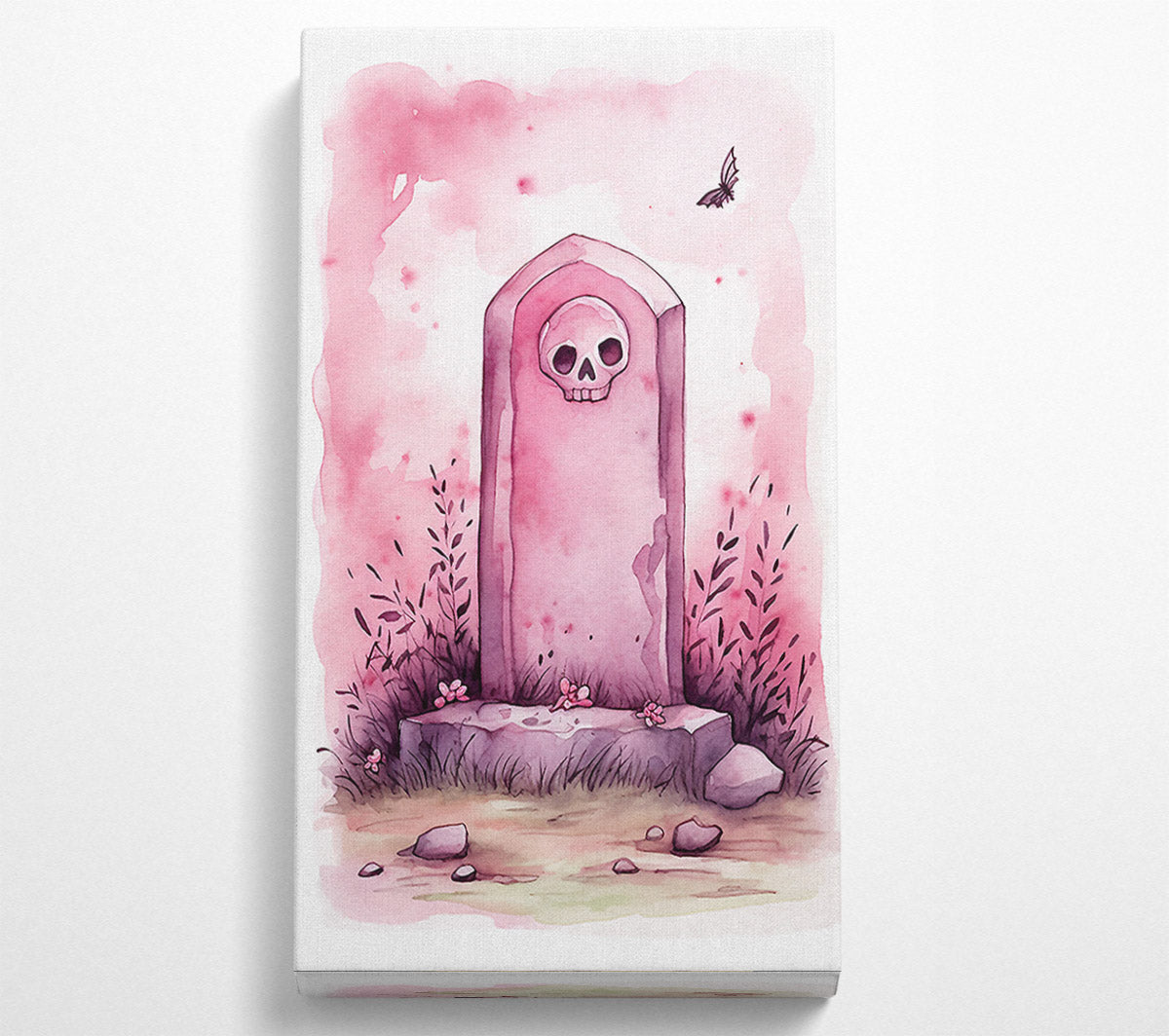 Pink Gravestone Canvas Wall Art