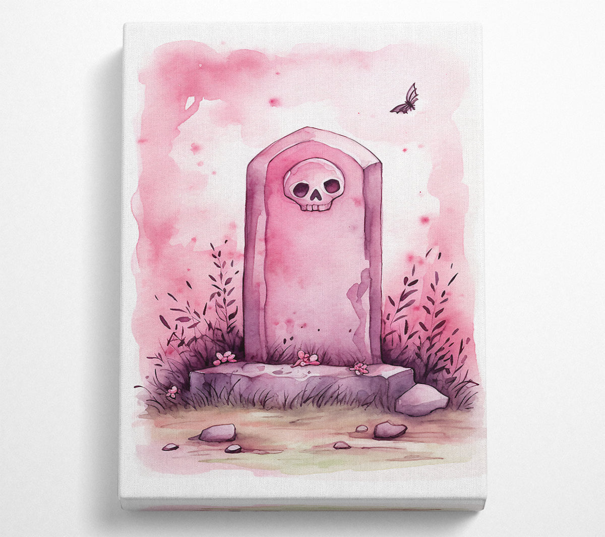 Pink Gravestone Canvas Wall Art