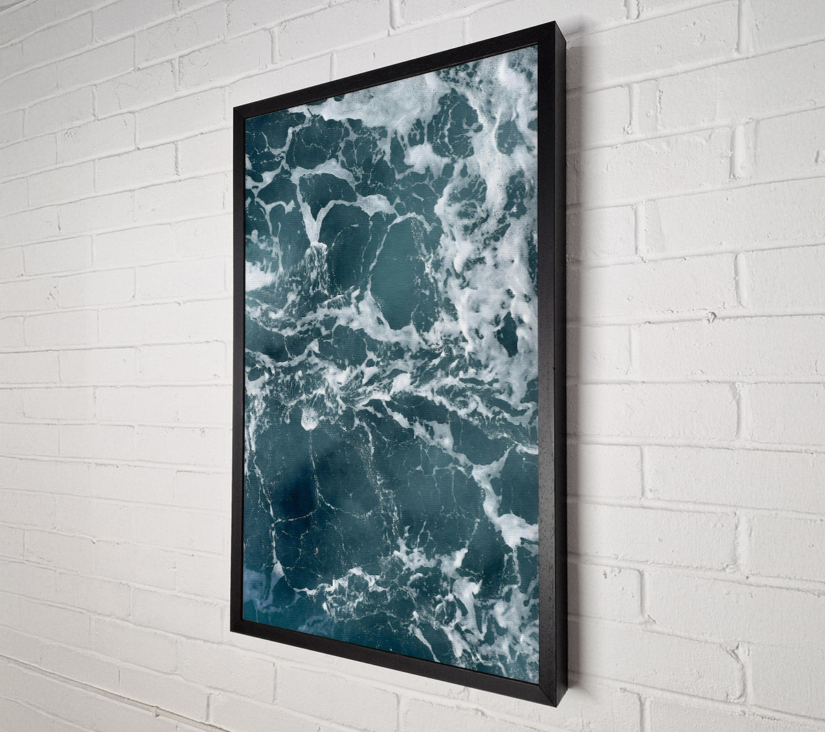 Teal Sea Foam Canvas Art