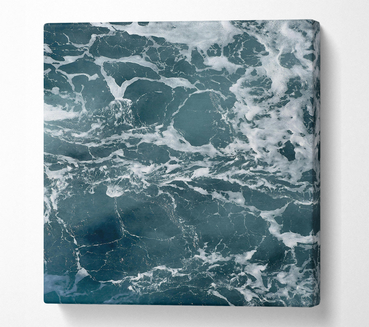 Teal Sea Foam Canvas Art