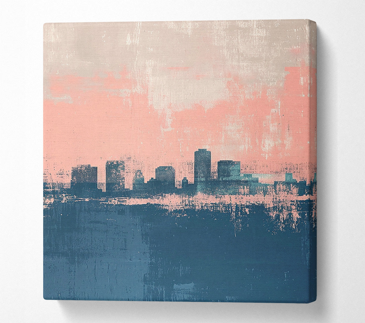 Pink To Blue Wash Canvas Wall Art