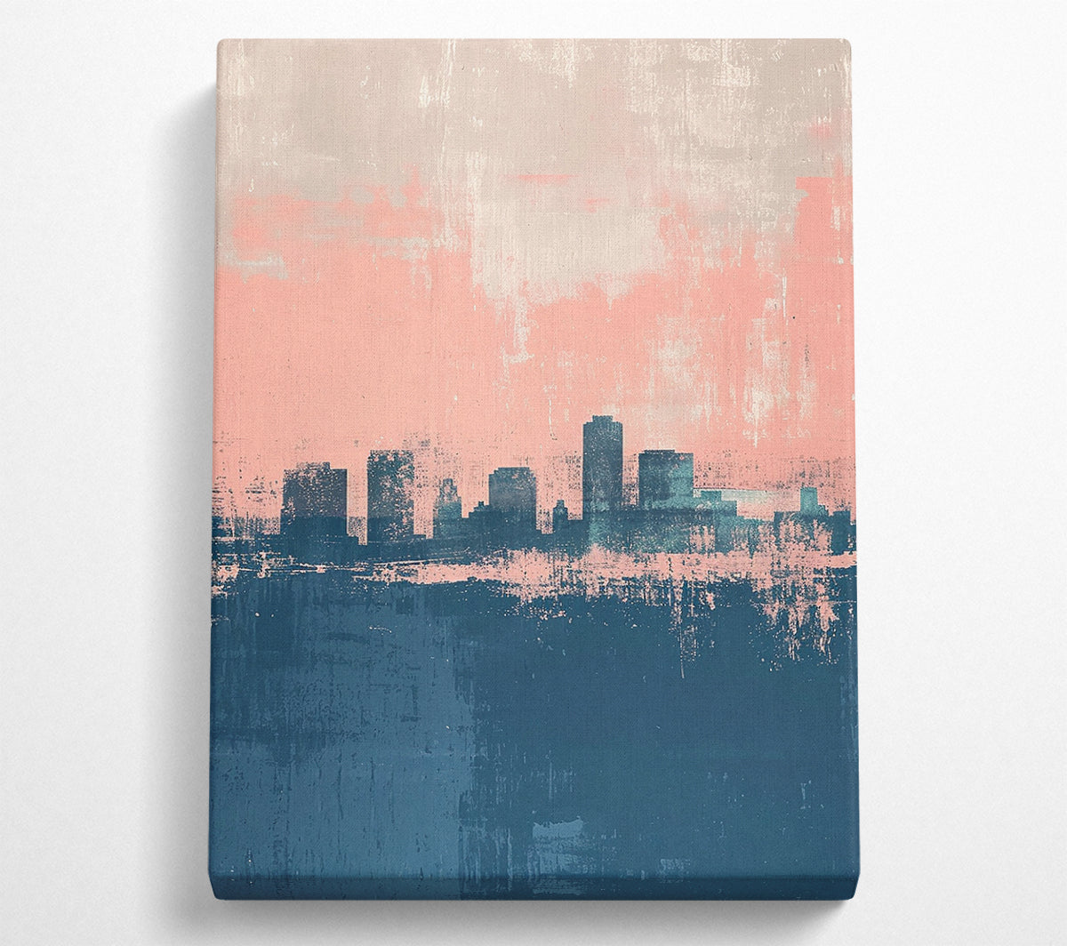 Pink To Blue Wash Canvas Wall Art