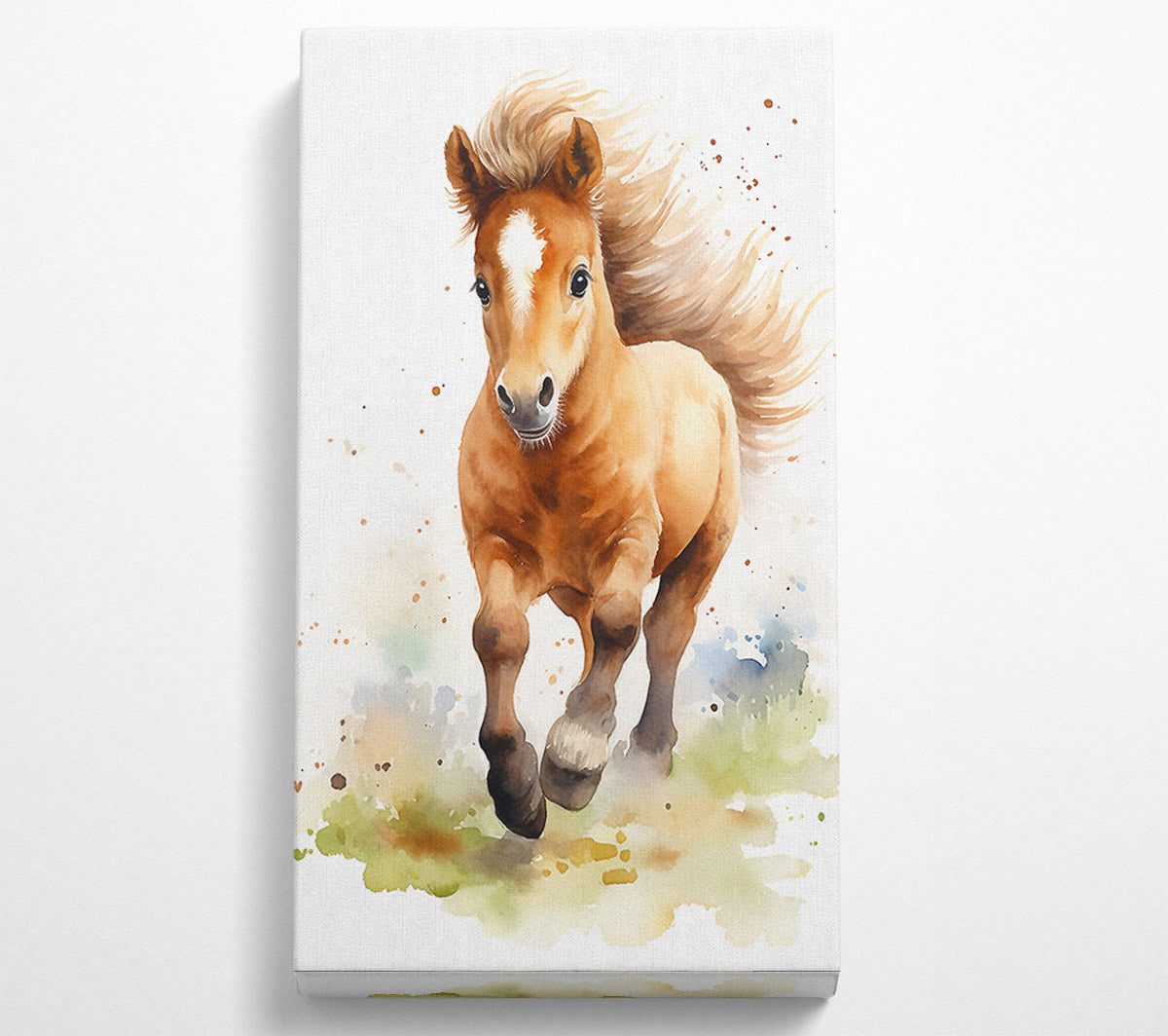 Pony Watercolour Canvas Wall Art