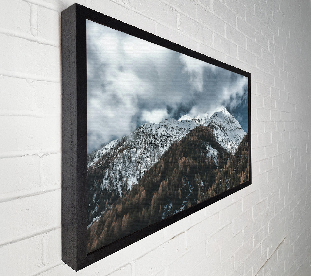White Peaks Through Clouds Canvas Art