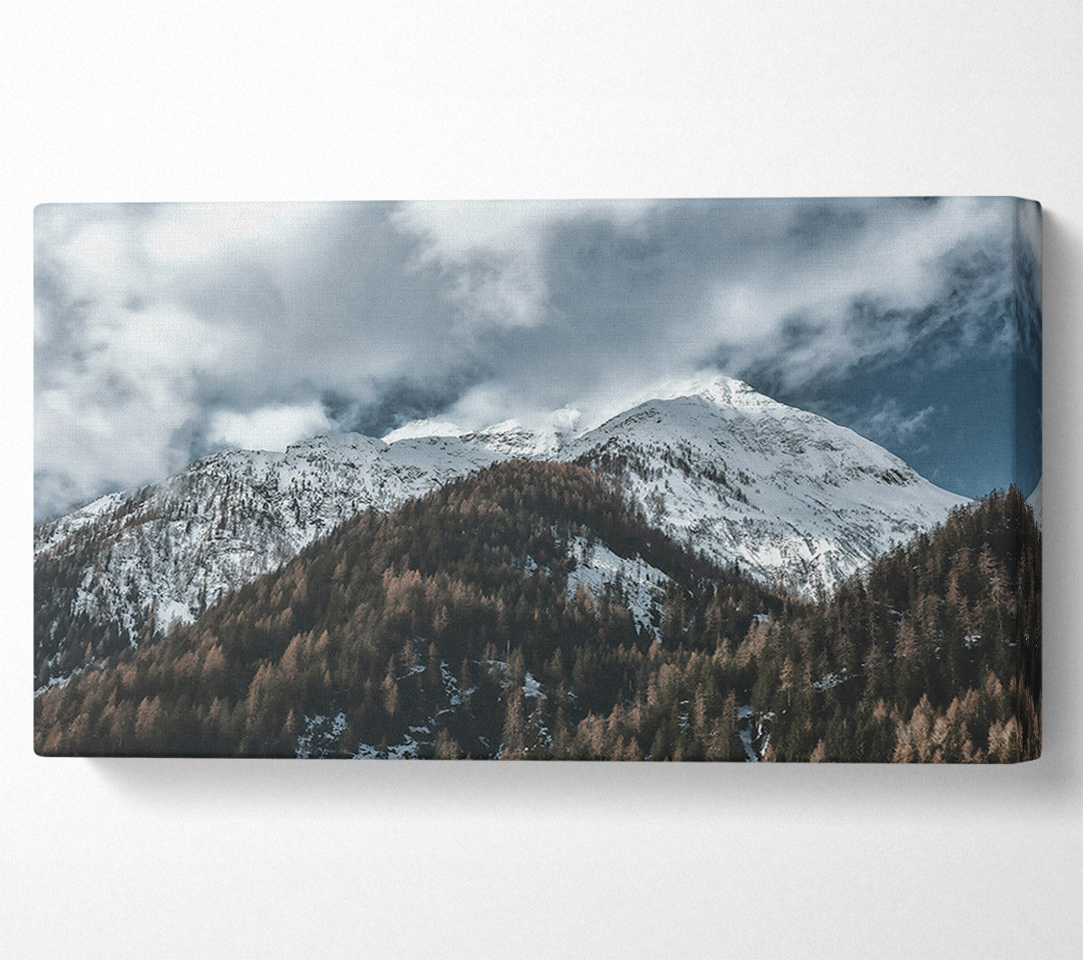 White Peaks Through Clouds Canvas Art