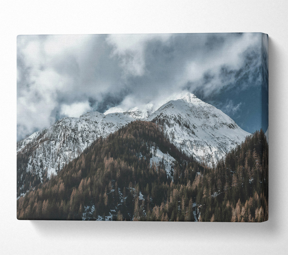 White Peaks Through Clouds Canvas Art
