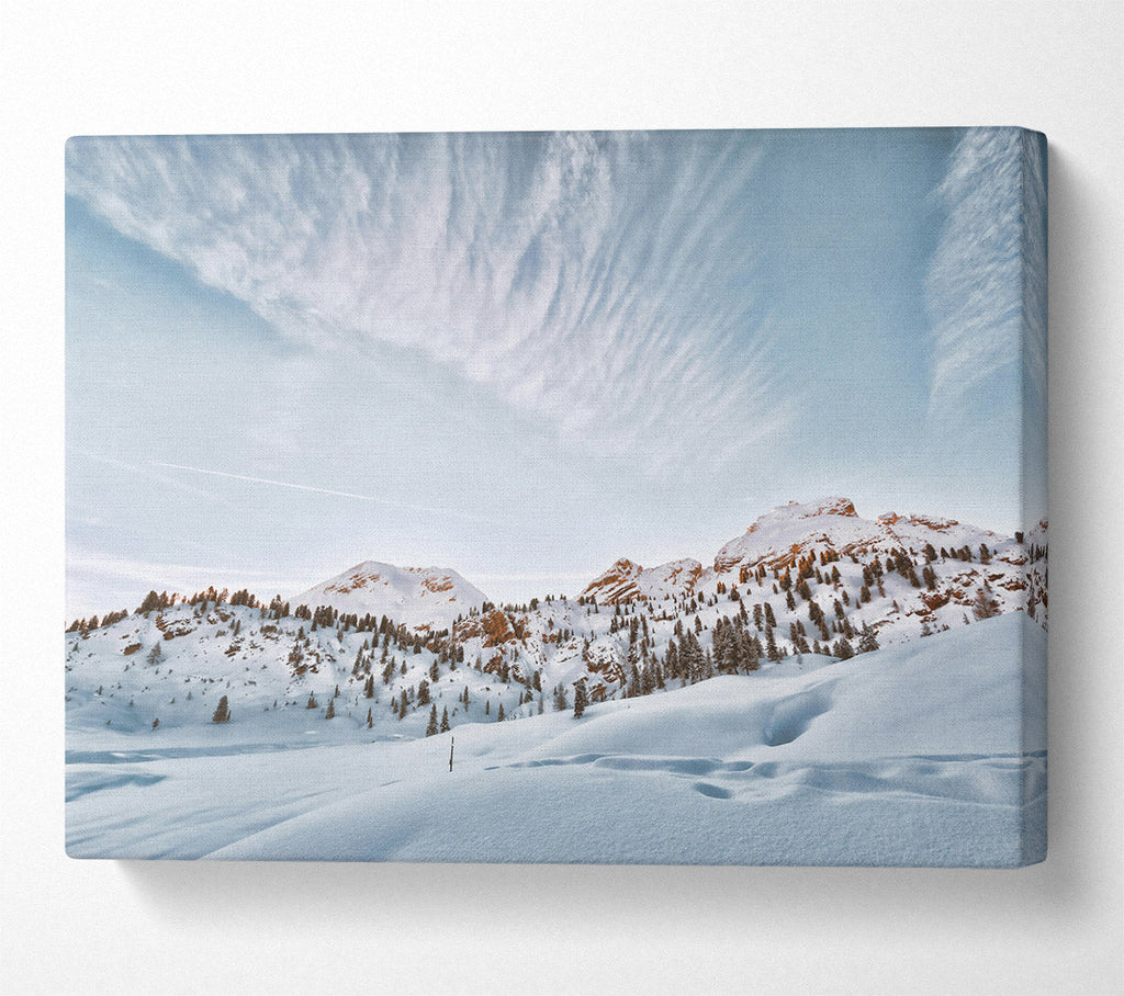 White Mountain Serenity Canvas Wall Art