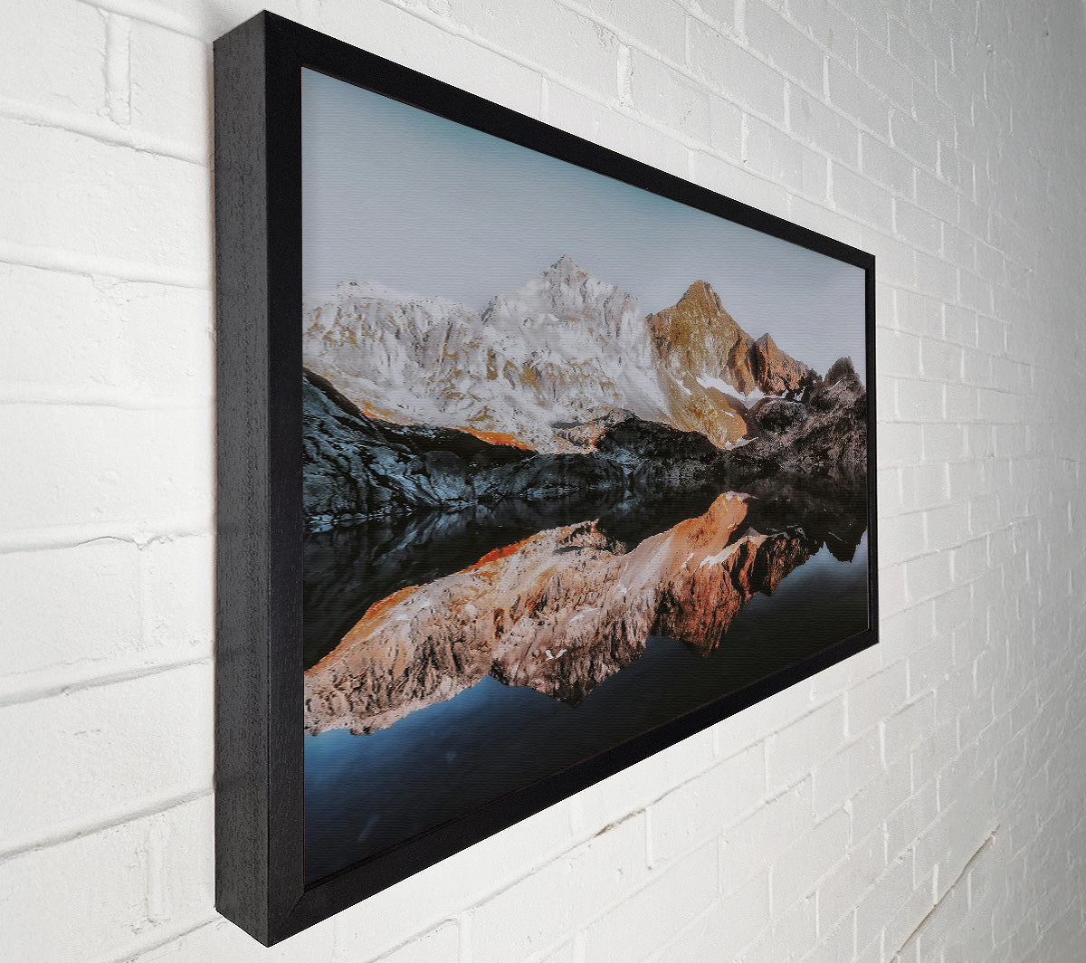 Red Mountain Reflection Canvas Art